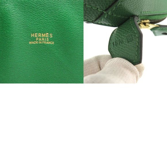 Hermes MacPherson Couché Vert G Stamped Handbag Green 0942 HERMES - Picture 11 of 11